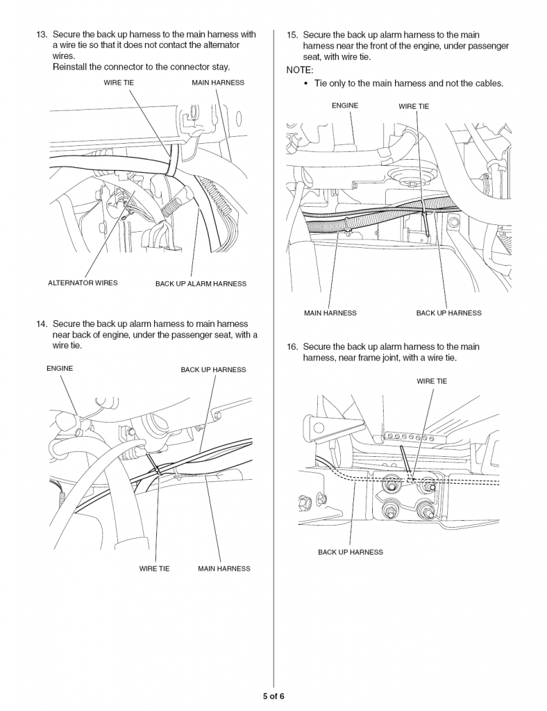 Back up alarm instructions Honda Pioneer Forum
